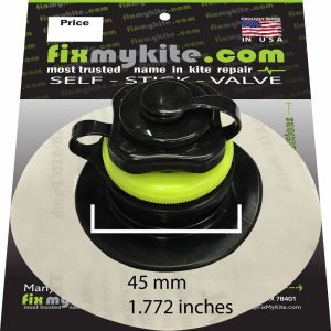 Fixmykite.com Naish Screw Cap Ventil auf einem 10cm /4inch Tear-Aid Patch